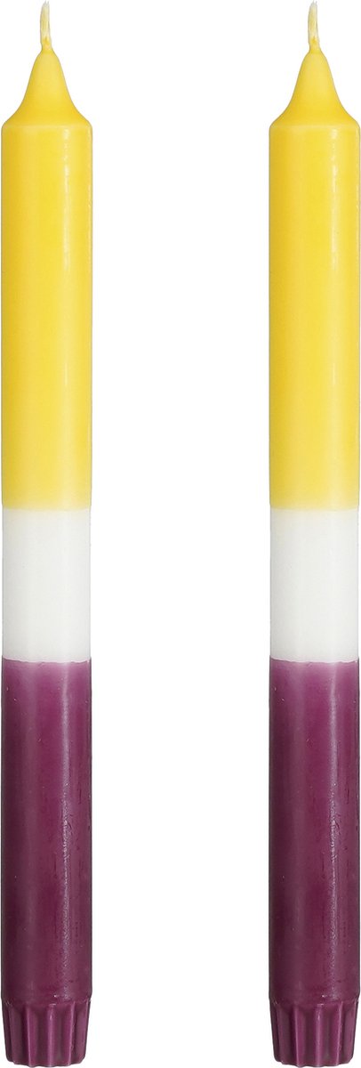 Mica Decorations Dip-dye Dinerkaars - Set van 2 - H25 cm - Geel