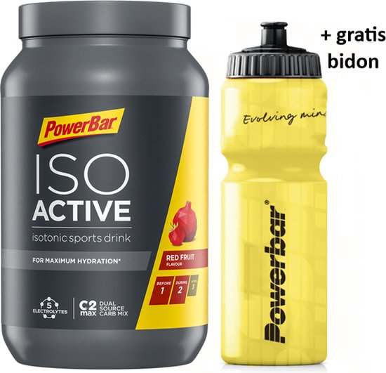 Powerbar IsoActive + GRATIS Powerbar bidon - sportdrank - 20 liter - Red Fruit