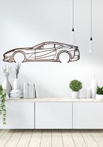 Olivios design Ferrari 812 silhouet wandpaneel 120cm lang 31cm hoog 4mm dik MDF zwart