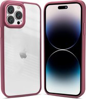 Coverzs telefoonhoesje geschikt voor Apple iPhone 11 Pro solid bumper hoesje - optimale bescherming - mat - transparant / bordeaux