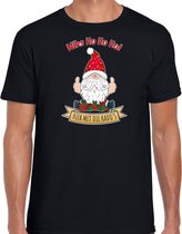Bellatio Decorations fout kersttrui t-shirt heren - Kado Gnoom - zwart - Kerst kabouter XXL