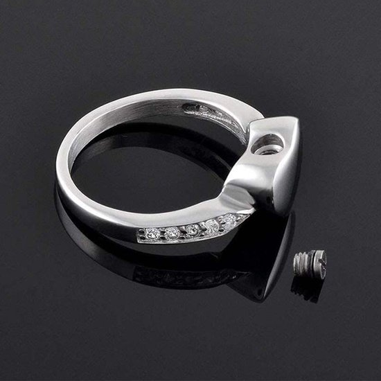 Donley - As ring - urn ring - crematie ring - gedenkring - urn - hart - dieren - ring voor as - memorial ring - ring overledene - ring voor gecremeerd as - Rouwsieraden - As hangers - As-hangers - Asring - persoonlijk gedenksieraden - 6 - DONLEY