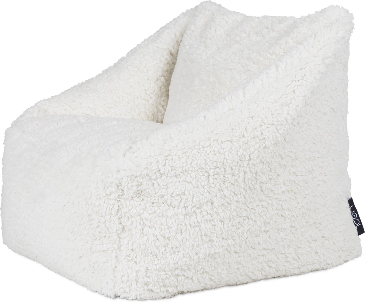 icon - Natalia Kinderzitzak Stoel - Fluffy Pluche Teddy - Wit