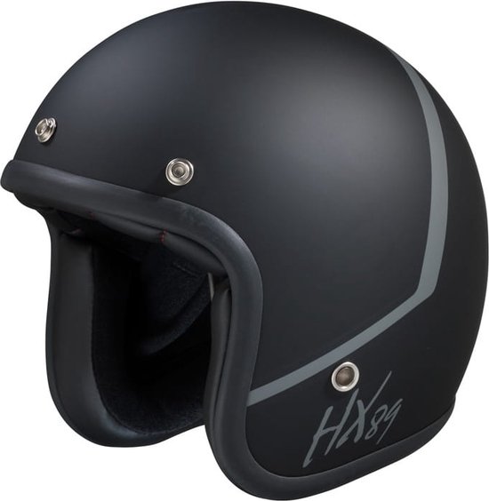 iXS HX 89 2.0 - Jethelm - mat zwart grijs - brommer helm - maat S