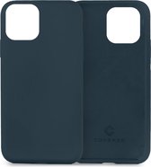 Coverzs Luxe Liquid Silicone case geschikt voor Apple iPhone 13 mini - beschermhoes - siliconen backcover - donkerblauw