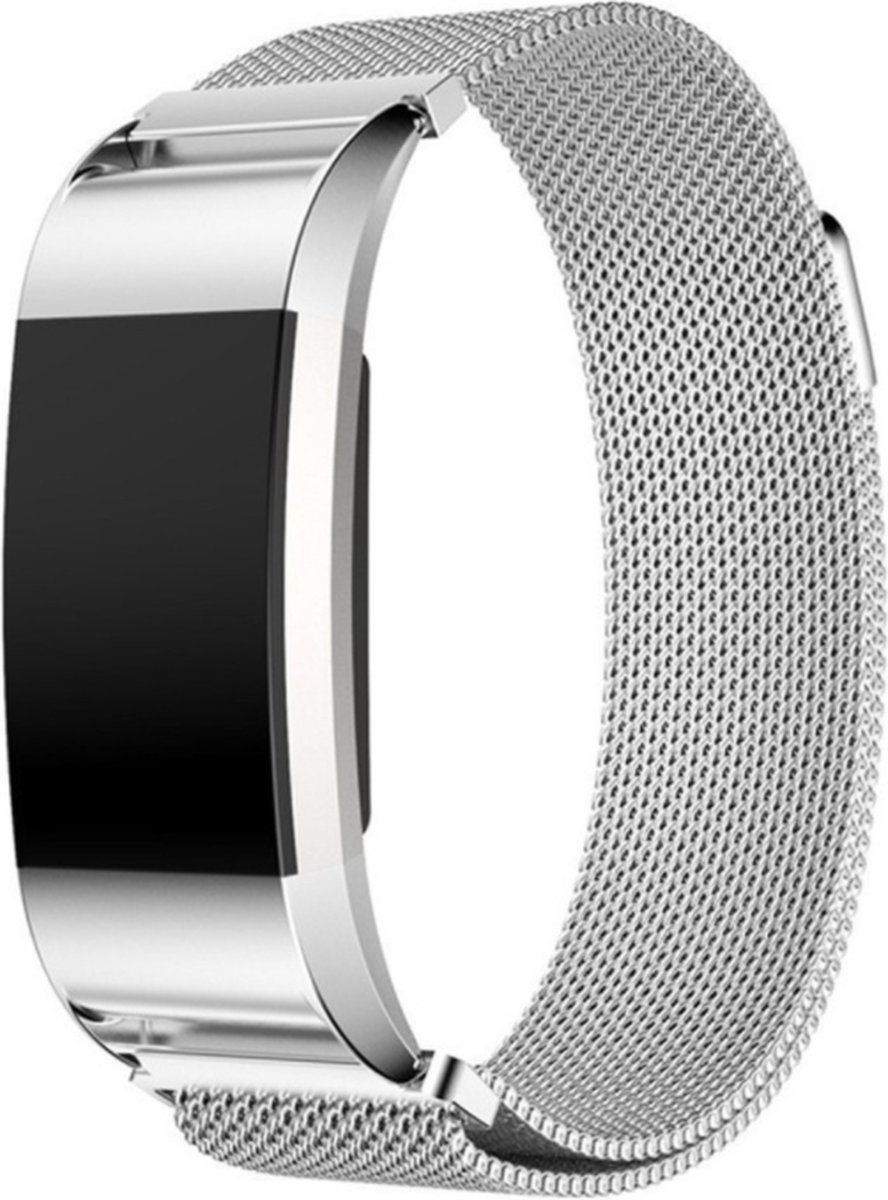 Geschikt voor Fitbit Charge 2 Milanese band - zilver - Small