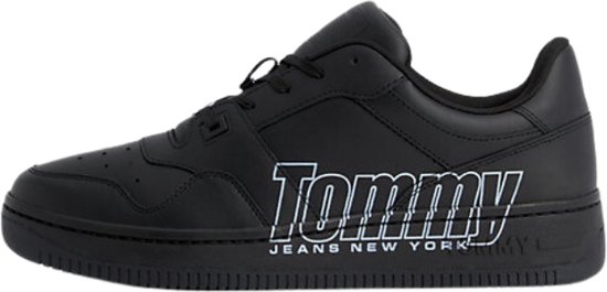 Tommy Hilfiger TJM Basket Logo Sneakers Laag - Zwart - Maat 42