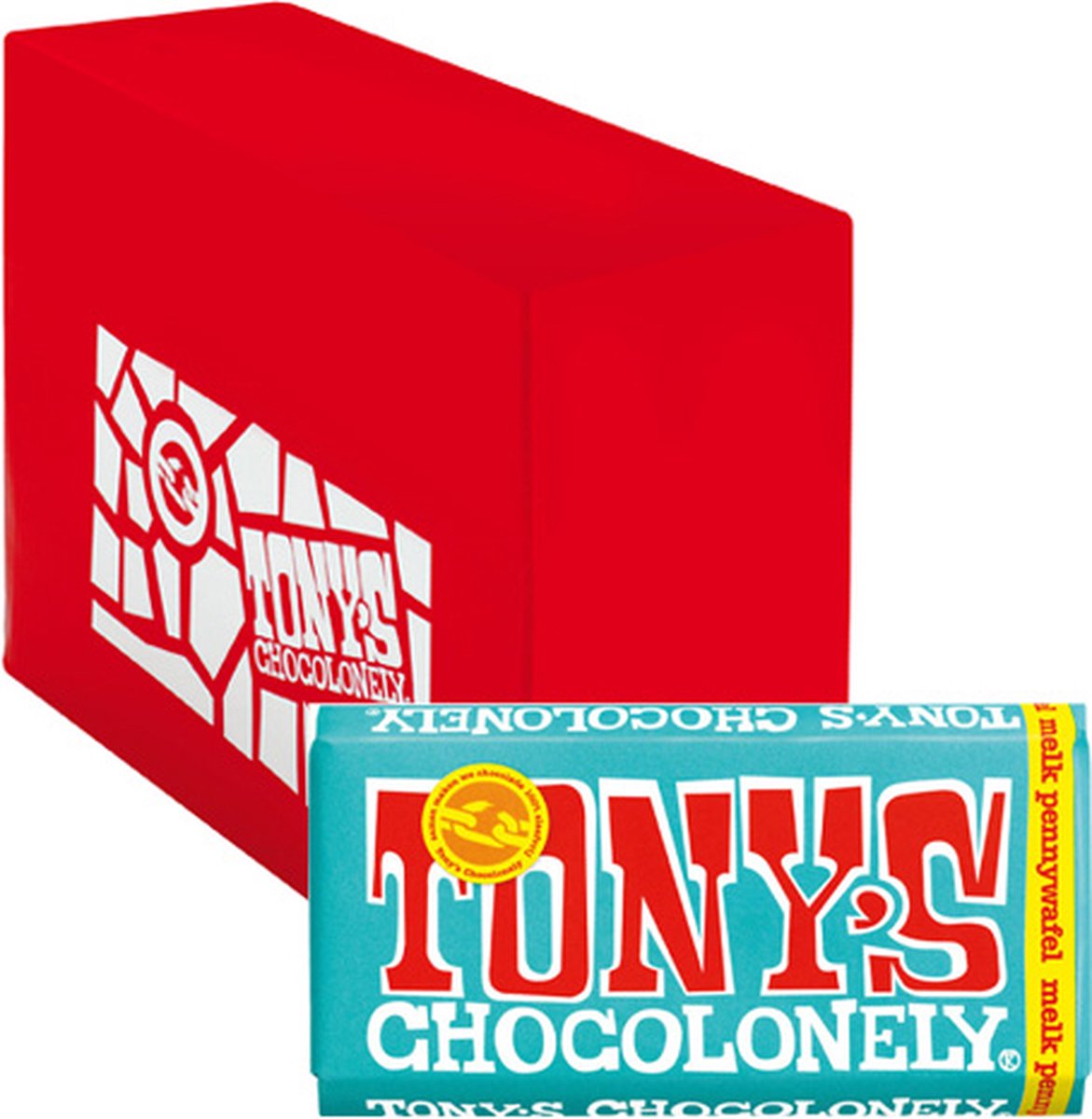 Chocolade Tony's Chocolonely Melk pennywafel 180gr - 15 stuks