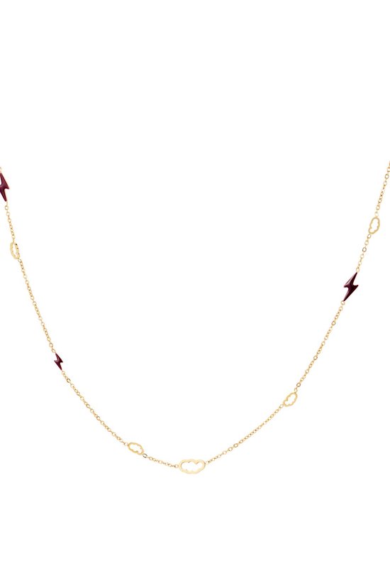 Necklace - thunder - Goud - Stainless Steel - Yehwang