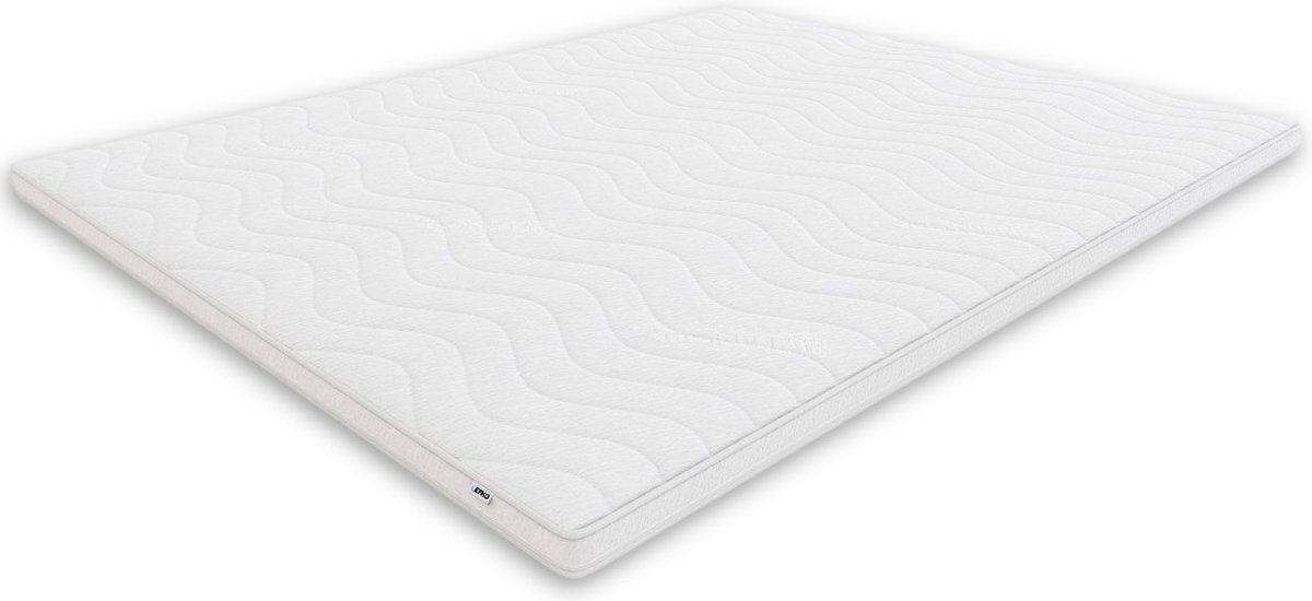 EFKO - Koudschuim topper matras 160x200 cm - Luxe wasbare hoes - voor een betere slaap en rug ondersteuning