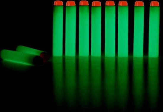 CHPN - Pijltjes - Glow in the dark pijltjes - Kogels - Pijlen - Darts - Pijltjes voor Nerf Guns - Glow in the dark - Lichtgevende pijltjes - 10 stuks