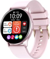 Valante ProXena Smartwatch - Smartwatch Dames - Roze - 44 mm - Stappenteller - Hartslagmeter - Saturatiemeter - Bellen via Bluetooth