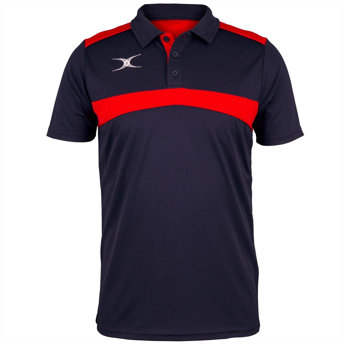 Gilbert Photon Polo Snr Donker Navy / Rood - 2 Extra Large