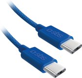 SBS TECABLETISSUETCCB, 1,5 m, USB C, USB C, USB 2.0, 480 Mbit/s, Blauw