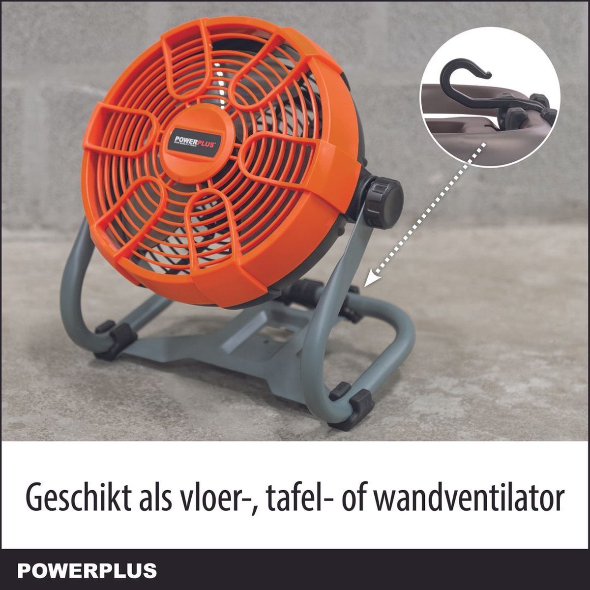 Powerplus Dual Power Ventilator 28cm - Compact en 360° draaibaar thumbnail 8