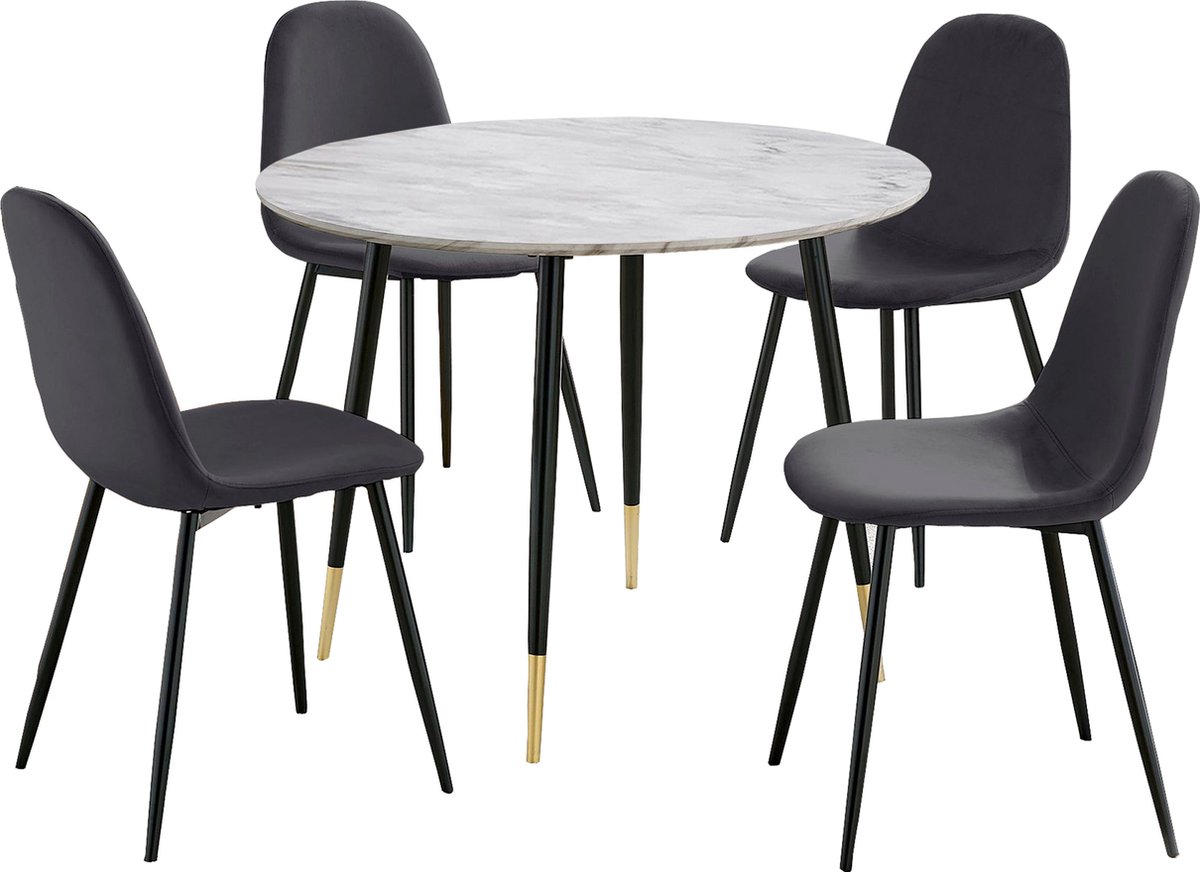 Monza-Eetset - 100 cm - Antraciet