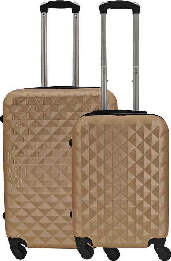 Ensemble de valises SB Travelbags - Valise 'extensible' 2 pièces - Champagne - 65cm/55cm