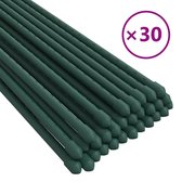 vidaXL - Plantenstaken - 30 - st - 180 - cm - staal - groen