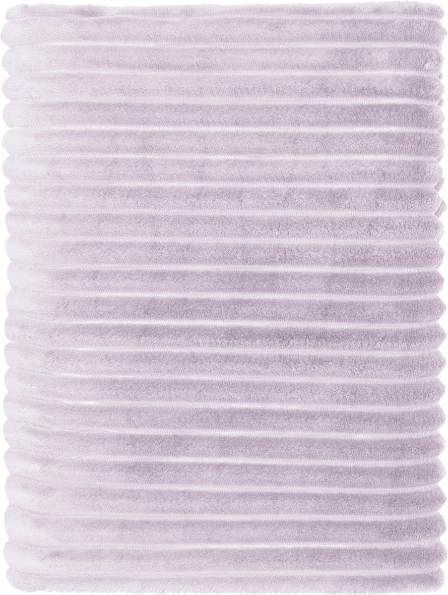 Mistral Home - PLAID - recycled flannel - 130 x 170 cm - effen kleur - lila- Duurzaam