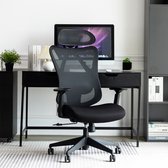Ergonomische Bureaustoel - Bureaustoelen voor volwassenen - Office Chair Ergonomisch - Verstelbare zitdiepte - Basis van aluminiumlegering - Maximale belasting 150KG - zwart