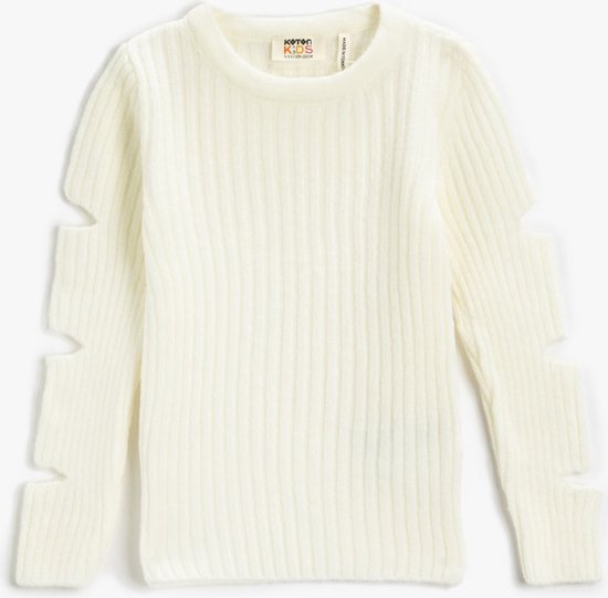 Koton Standaard mouw Basis Ecru sweater voor meisjes 3WKG90004AT