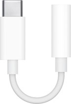 JUALL USB-C naar 3.5mm Jack Adapter - Aux naar USB C Kabel - Audio Verloopstuk Tussenstukje Oortjes - Geschikt voor Samsung, Huawei, Xiaomi, Oppo, iPhone 15 - Wit