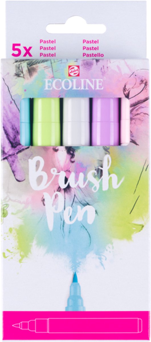 Ecoline Brush Pen set Pastel 5 stuks