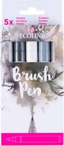 Ecoline Brush Pen set Schaduw| 5 colours