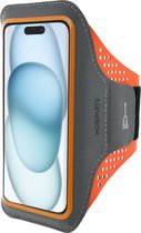 Hardloop Sportarmband geschikt voor Apple iPhone 15 - Oranje - Mobiparts