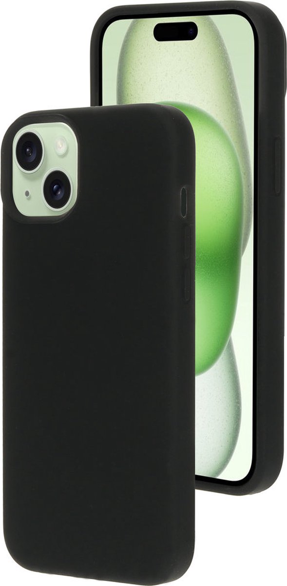 Mobiparts hoesje geschikt voor Apple iPhone 15 Plus - MagSafe - Siliconen - Zwart