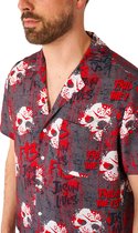 OppoSuits Shirt - Friday the 13th - Heren Carnaval Overhemd - Halloween Shirt - Korte Mouwen - Zwart - Maat: XL