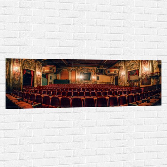 Muursticker - Leeg Chique Theater - 150x50 cm Foto op Muursticker