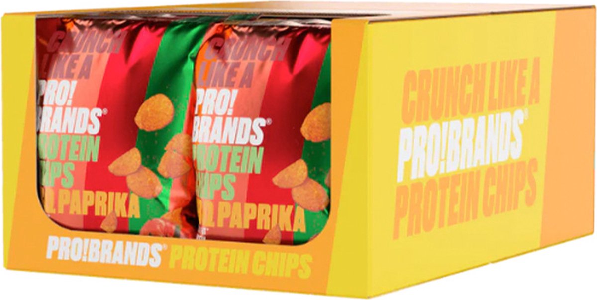 Goedkoopste Pro!Brands | Protein Chips | BBQ Paprika | 12 Stuks | 12 x 50 gram