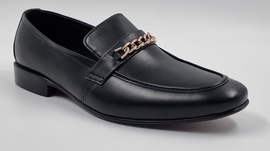 FLEX - Chaussures Homme - Chaussures à enfiler Homme - Mocassins Homme - Zwart - Taille 42 - Cuir Véritable