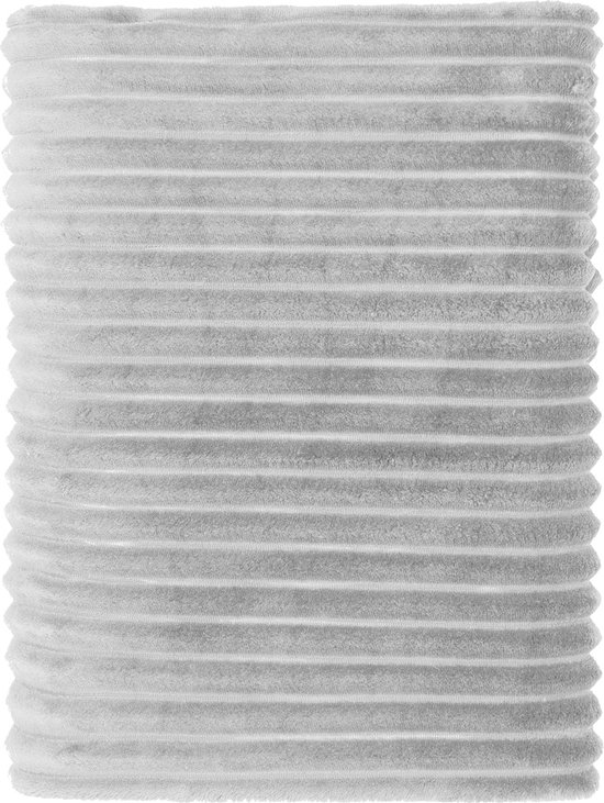 Mistral Home - Plaid - 100% gerecycleerd polyester - Flannel - 150x200 cm - Lichtgrijs