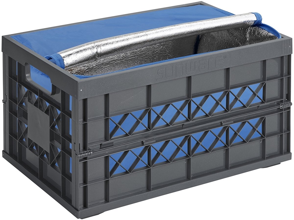 Sunware - Square Vouwkrat Heavy Duty met Koeltas - 45L - Antraciet