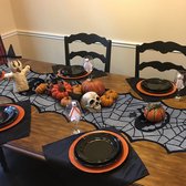 Halloween Tafellaken Tafel Decoratie Halloween Decoratie Halloween Versiering Tafelkleed Zwart - 1 Stuk