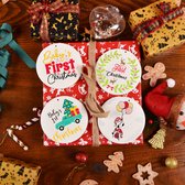 Baby's First Christmas Ornament - Ceramic Ornament - Merry Christmas -Kerstversieringen - Kerstcadeaus - Kersthanger - White