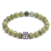 Fortuna Beads – Energy Taiwan Jade – Kralen Armband – Heren– Groen – 18cm
