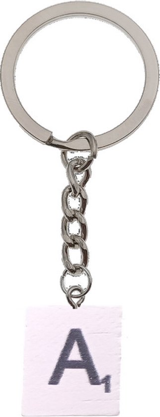 MWOOT Letter Sleutelhangers met initiaal letter A, alfabet initiële sleutelhanger met vlinderhanger, blauwe bloemblaadjes bladgoud, sleutelring voor vrouwen meisjes portemonnees charme (A