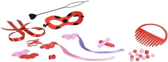 Bandai - Miraculous Ladybug - Miraculous Deluxe Styling Head 21cm - Ladybug Styling Head + 30 accessoires, clips, linten, sieraden - Miraculous Officieel gelicenseerd - Kinderspeelgoed 4 jaar en + - P50247 — afbeelding 3