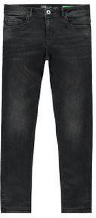 Gedetailleerde donkergrijze jeans met een regular fit en een knoopsluiting.