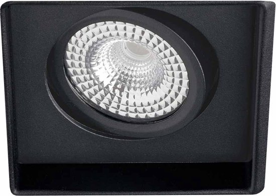 Ledmatters - Inbouwspot Zwart - Dimbaar - 5 watt - 510 Lumen - 2700 Kelvin - Warm wit licht - IP44 Badkamerverlichting