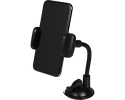 Benson Universele telefoonhouder - zuignap - handsfree - duurzaam ABS - compact - zwart - 6,5 x 24 cm