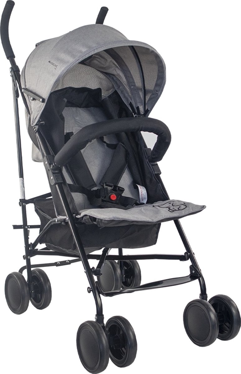 LIONELO Annet Tour - Poussette bébé canne universelle - Jusqu'à 22 kg -  Sécurité 5 points d'attache - Noir noir - Lionelo