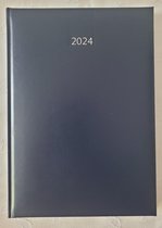 LIBOZA - Agenda 2024 - A5 1 page par jour - Couverture lisse rouge - Avec  stylo ECO 