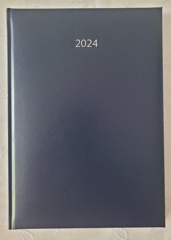 LIBOZA - Agenda 2024 - Agenda hebdomadaire A5 - Blauw - couverture lisse -  7 jours 2