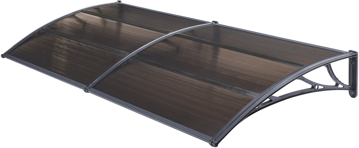 Deurluifel Mellerud afdak 240x100 cm zwart en bruin