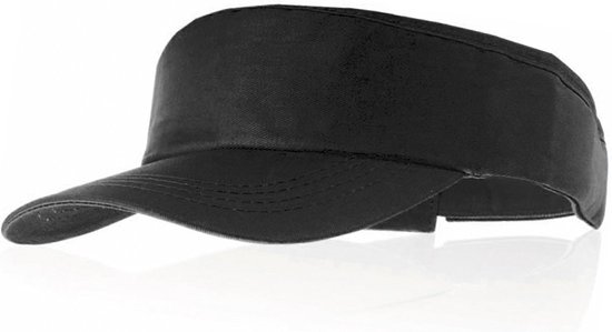 Pare-soleil - Casquette solaire - Casquette solaire - Ajustable avec Velcro - Pour femme et homme - Katoen - Zwart