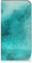 Foto hoesje Geschikt voor iPhone 15 Pro Max Smart Cover Painting Blue